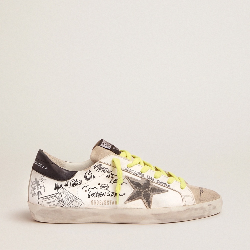 Golden Goose Journey Super-Star sneakers with graffiti